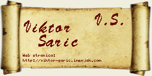 Viktor Sarić vizit kartica